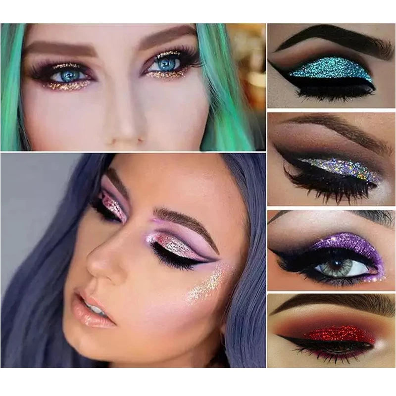 35 Color Diamond Sequin Eyeshadow Palette with High Pigment Shimmer and Satin Finishes Long Lasting Waterproof Makeup