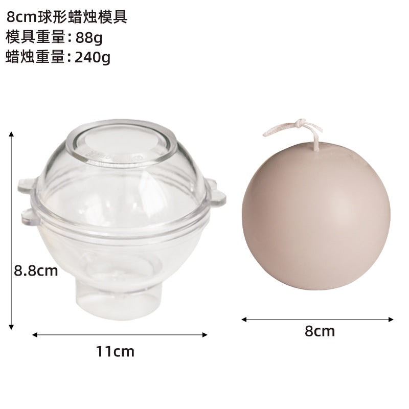 5-10cm Spherical Candle Plastic Mold DIY Aromatherapy Kit
