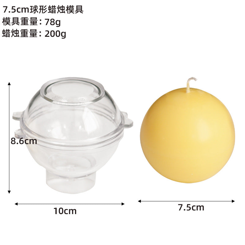 5-10cm Spherical Candle Plastic Mold DIY Aromatherapy Kit