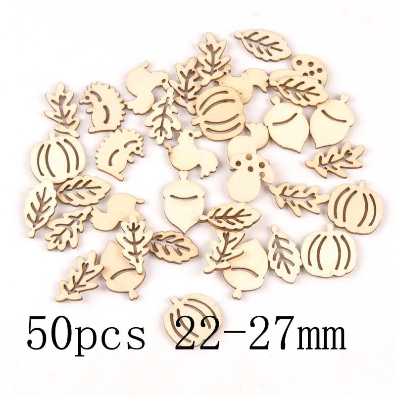 Mixed Leaf Animal Butterfly Chips Wooden Cutouts Craft Embellishments mt2520
