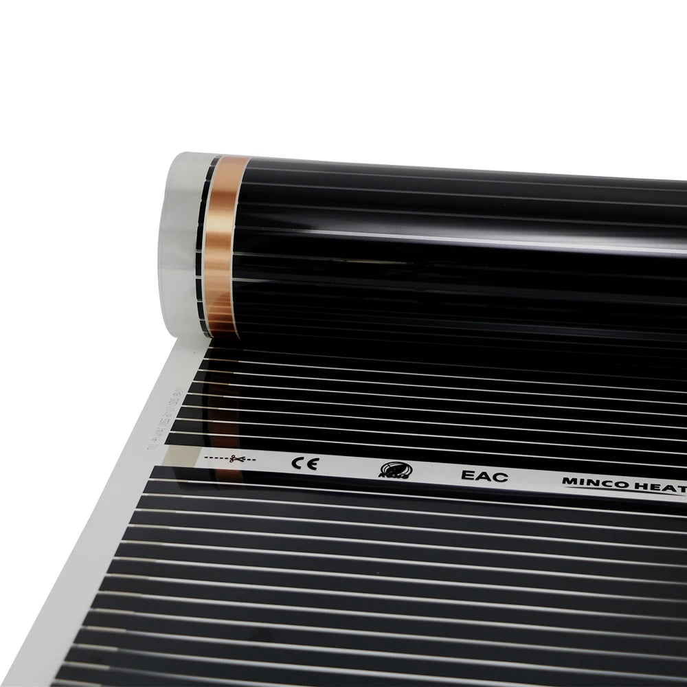 All Sizes 140w/m2 Infrared Heating Film 220V Electric Warm Floor Mat 50cm Width Made In Korea