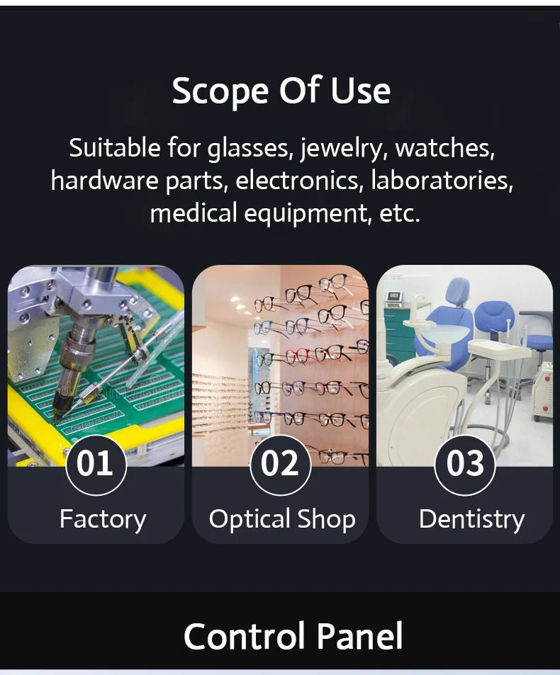 628ml Ultrasonic Cleaner for Jewelry Glasses Circuit Boards High-Efficiency Cleaning Machine