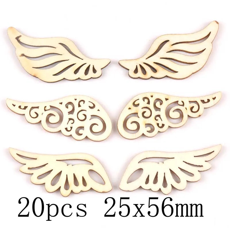 Mixed Leaf Animal Butterfly Chips Wooden Cutouts Craft Embellishments mt2520