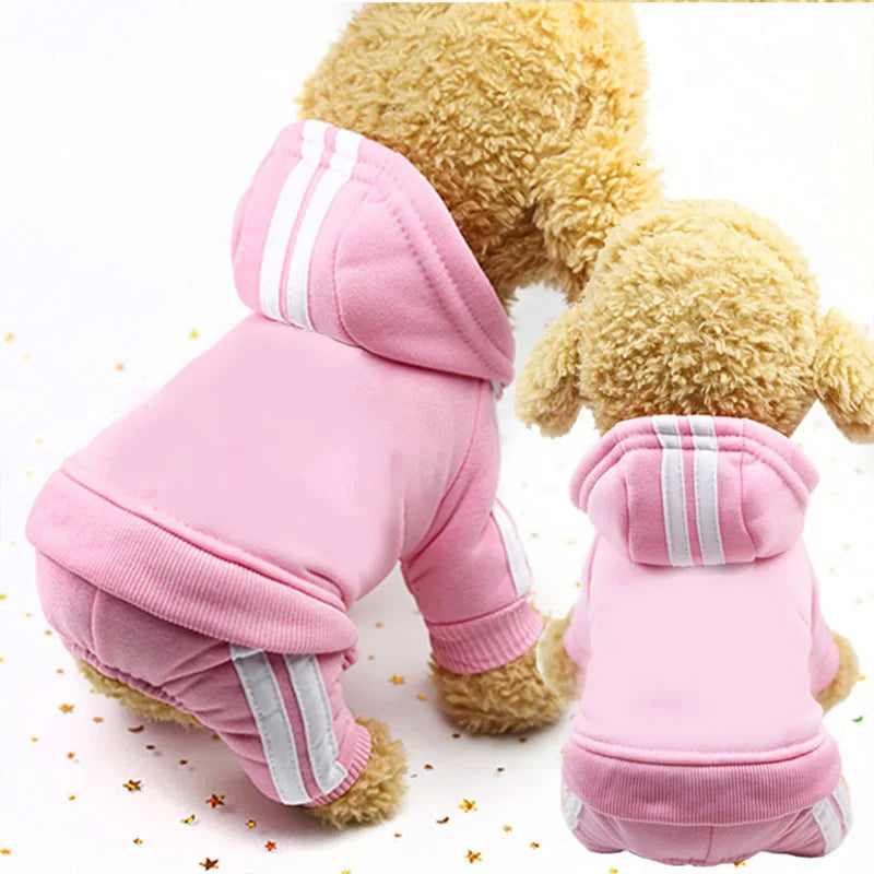 Adidog Dog Clothes Thick Overalls for Dogs, Winter Pet Dog Clothing for Small Dogs Puppy Jumpsuit Tracksuit Costume for Yorkie