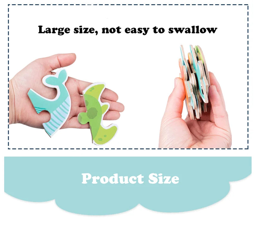 Baby Puzzle Montessori Educational Toys 3D Wooden Puzzles for Kids 2-4 Years