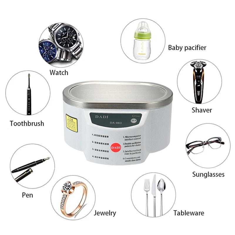 628ml Ultrasonic Cleaner for Jewelry Glasses Circuit Boards High-Efficiency Cleaning Machine