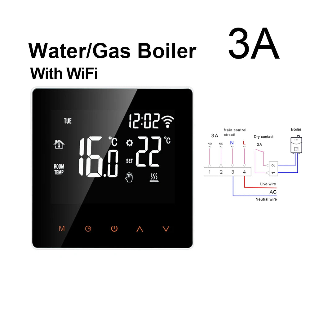 Smart WiFi Thermostat for Electric Heating and Gas Boiler with Alexa and Google Home Integration