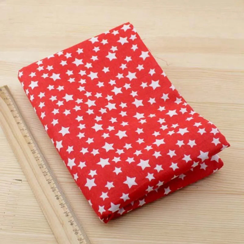 Booksew 7 Piece Red Cotton Fabric Set 50cm x 50cm for DIY Sewing Quilting and Craft Projects