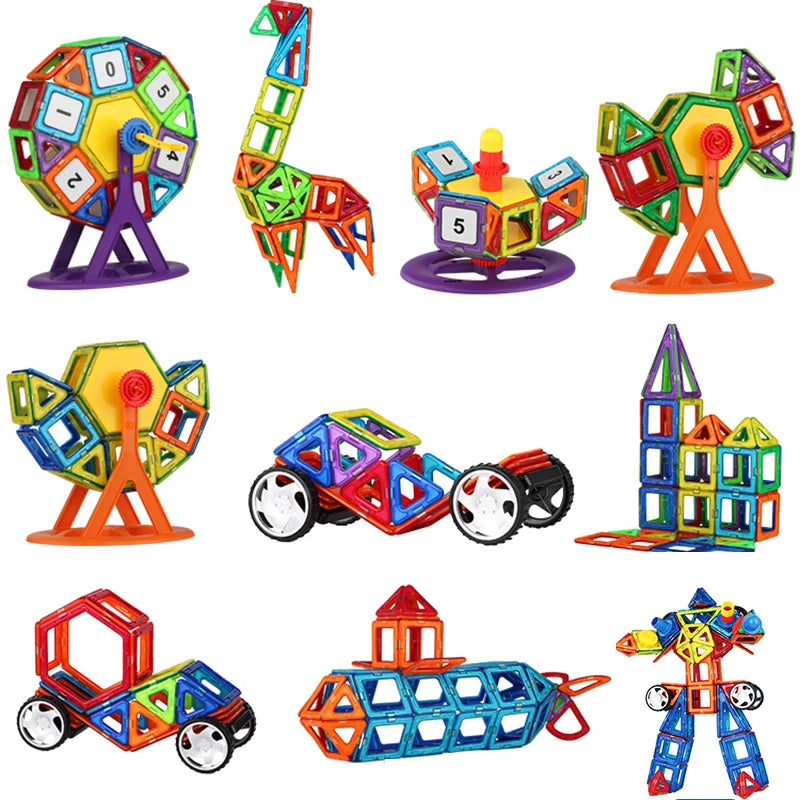 Big Size Magnetic Building Blocks Set for Kids Creative Constructor Toys for Boys and Girls Ages 4 to 12