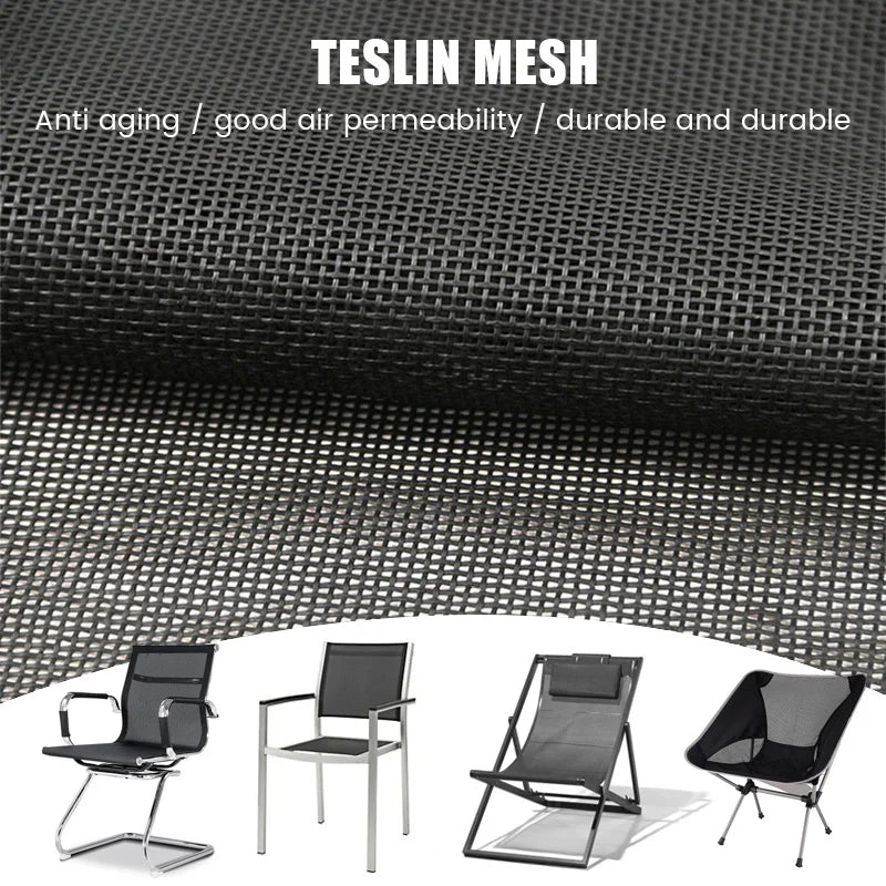 150x100cm Waterproof Teslin Mesh Fabric for DIY Outdoor Furniture and Placemats Thick PVC Material