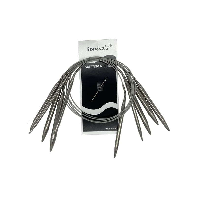 1.5-10mm Stainless Steel Circular Knitting Needles Set for DIY Weaving and Craft