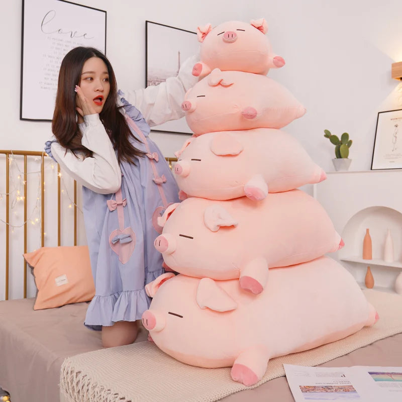 Squish Pig Stuffed Doll Plush Piggy Toy Soft Pillow Cushion for Kids and Babies Available in 40cm 50cm 60cm 80cm