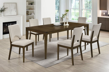 Windsor (7-Piece) Dining Table Set by Homelegance - Brown/White