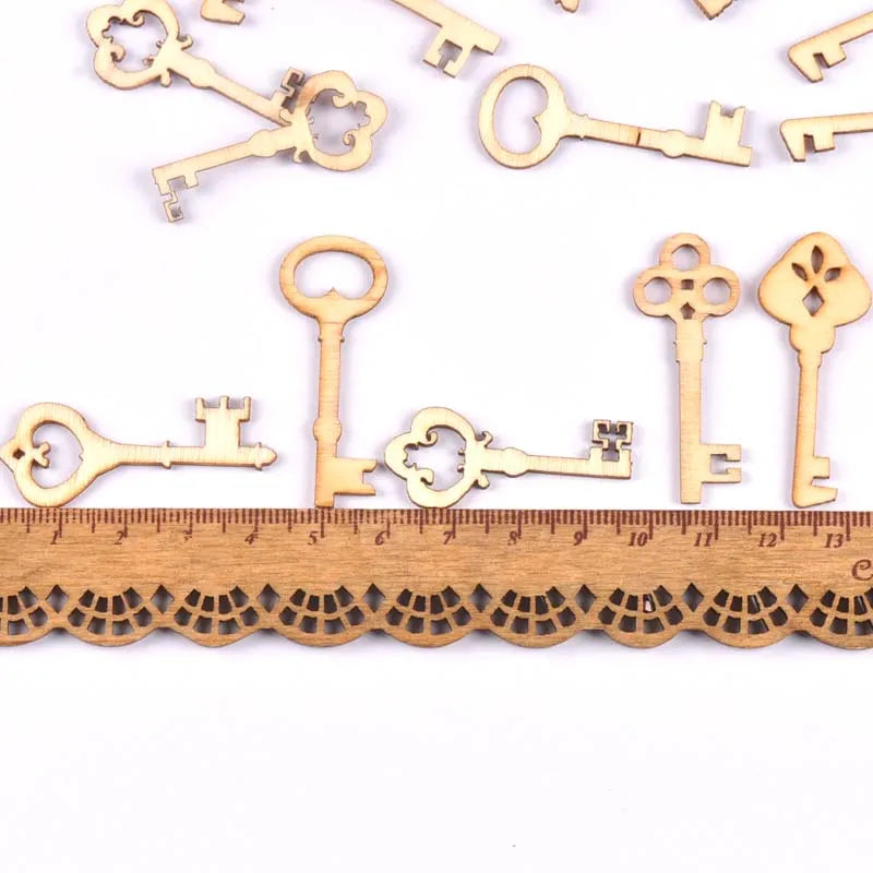 Mixed Leaf Animal Butterfly Chips Wooden Cutouts Craft Embellishments mt2520