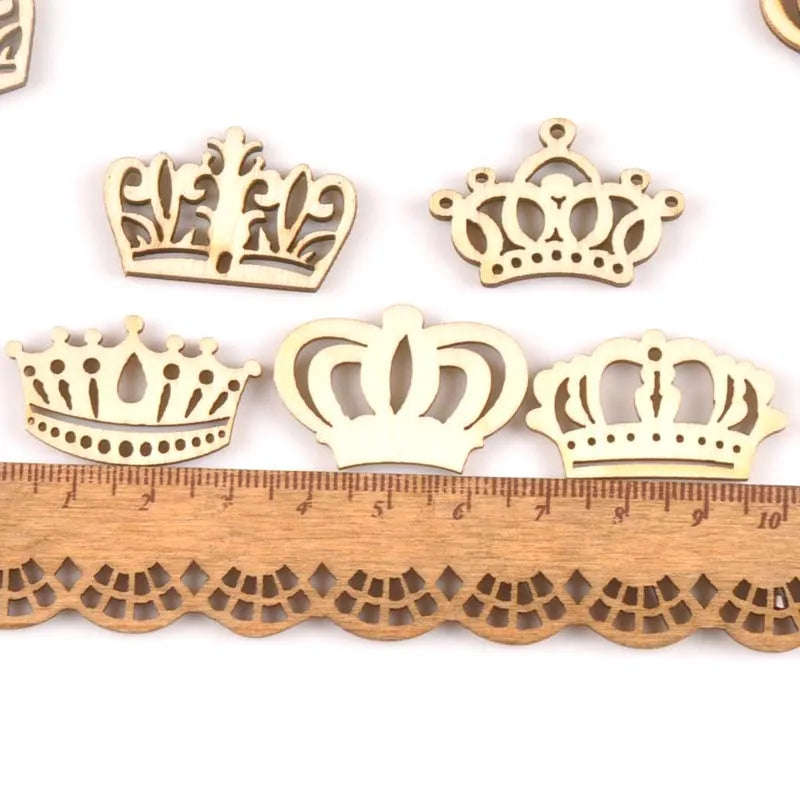 Mixed Leaf Animal Butterfly Chips Wooden Cutouts Craft Embellishments mt2520