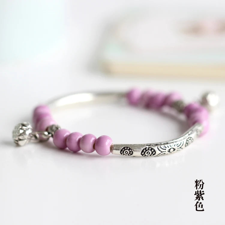 Women's Handmade Ceramic DIY Retro Bracelets Fashion Jewelry