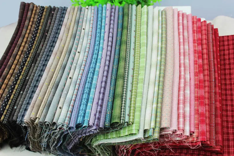 15pc 23*33cm Japanese Yarn Dyed Cotton Fabric Bundle for Crafting