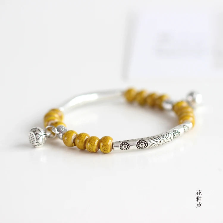 Women's Handmade Ceramic DIY Retro Bracelets Fashion Jewelry