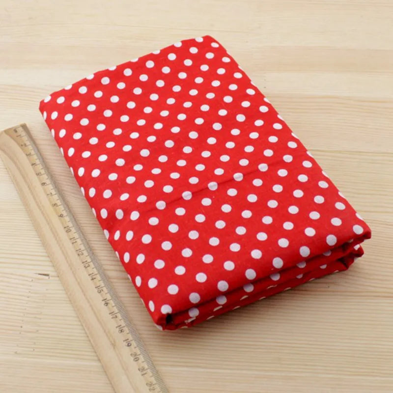 Booksew 7 Piece Red Cotton Fabric Set 50cm x 50cm for DIY Sewing Quilting and Craft Projects