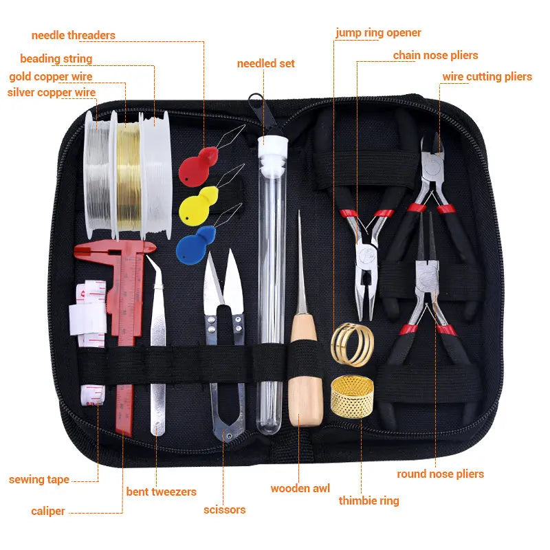 Jewelry Making Supplies Kit with Tools, Copper Wires and Findings