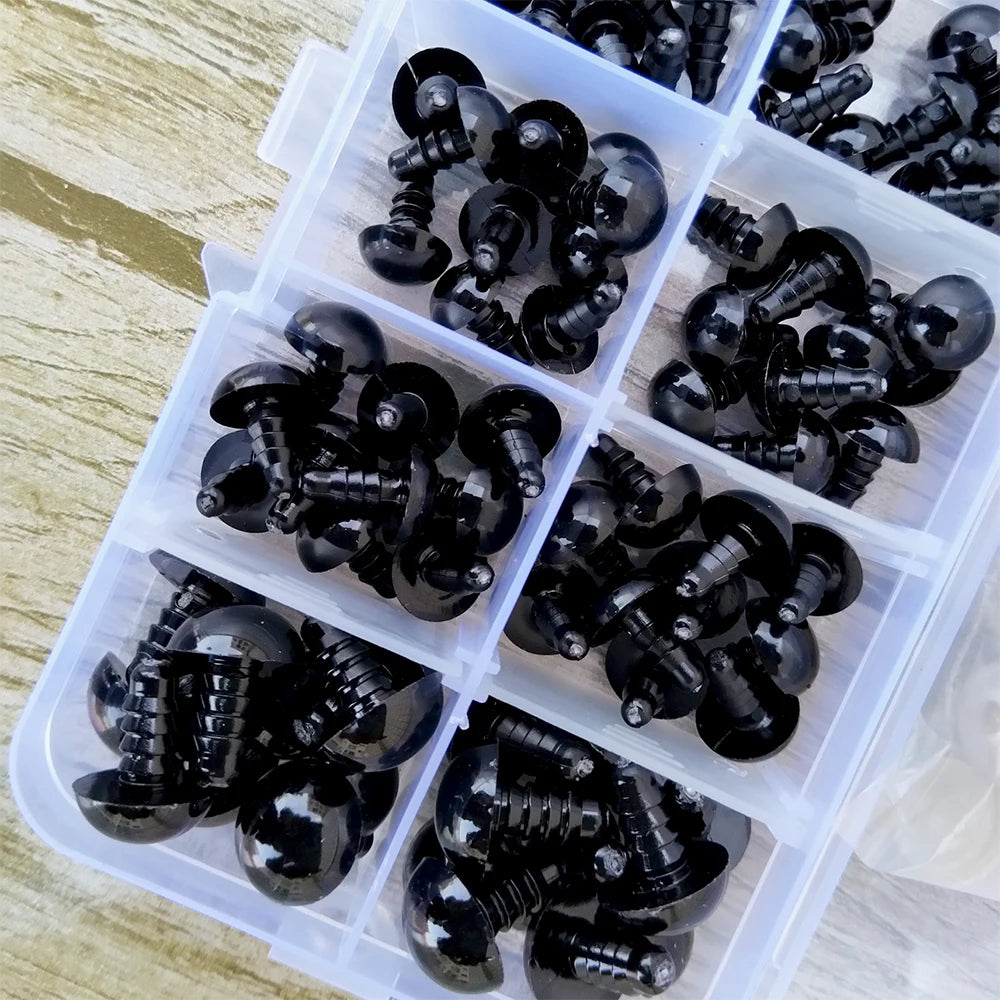 100pcs 8/10/12/14mm Plastic Safety Eyes for DIY Doll Toys