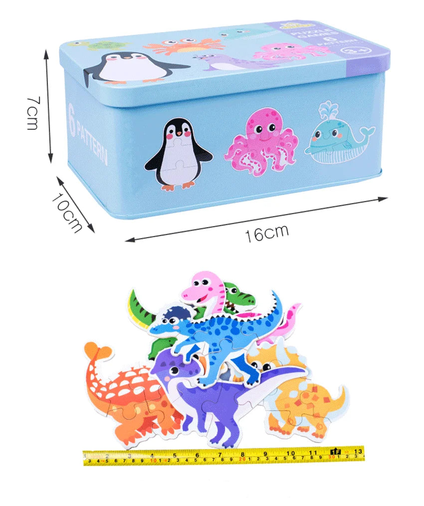 Baby Puzzle Montessori Educational Toys 3D Wooden Puzzles for Kids 2-4 Years