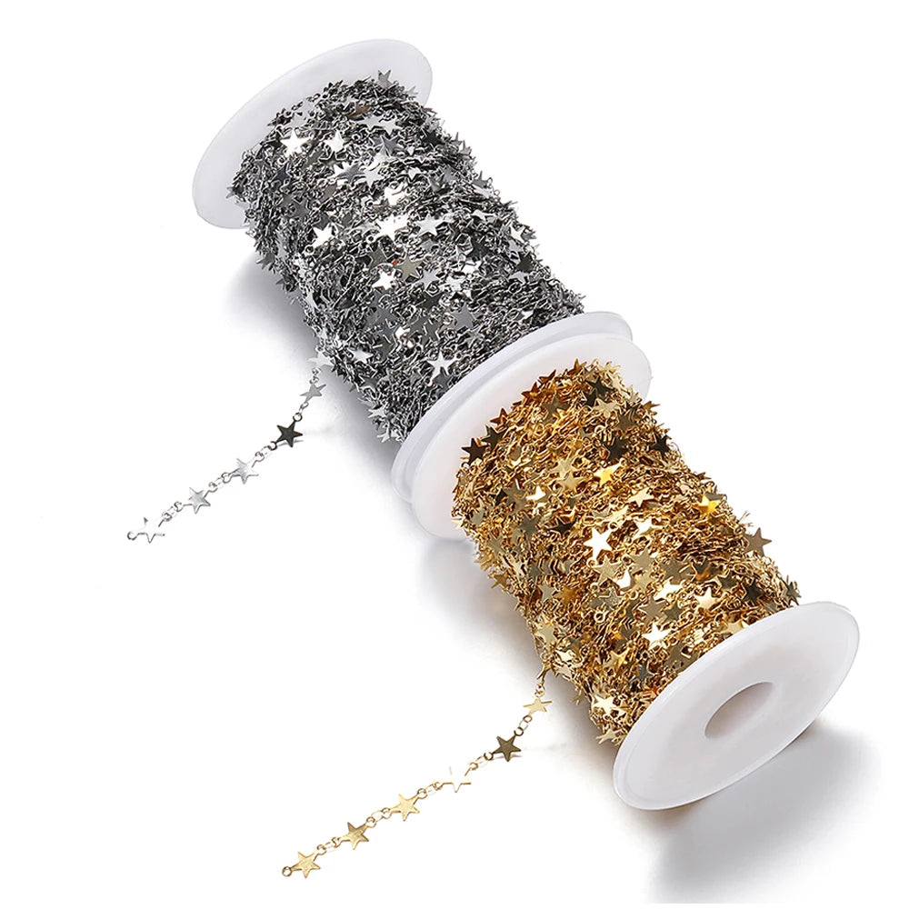 1Meter Gold Stainless Steel Chain Multi Styles for DIY Jewelry