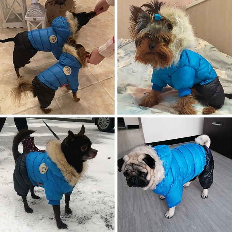Winter Dog Clothes For Small Dogs Waterproof Soft Fur Hoodies Puppy Jacket Thicken Warm Puppy Pet Chihuahua Yorkie Pets Clothing