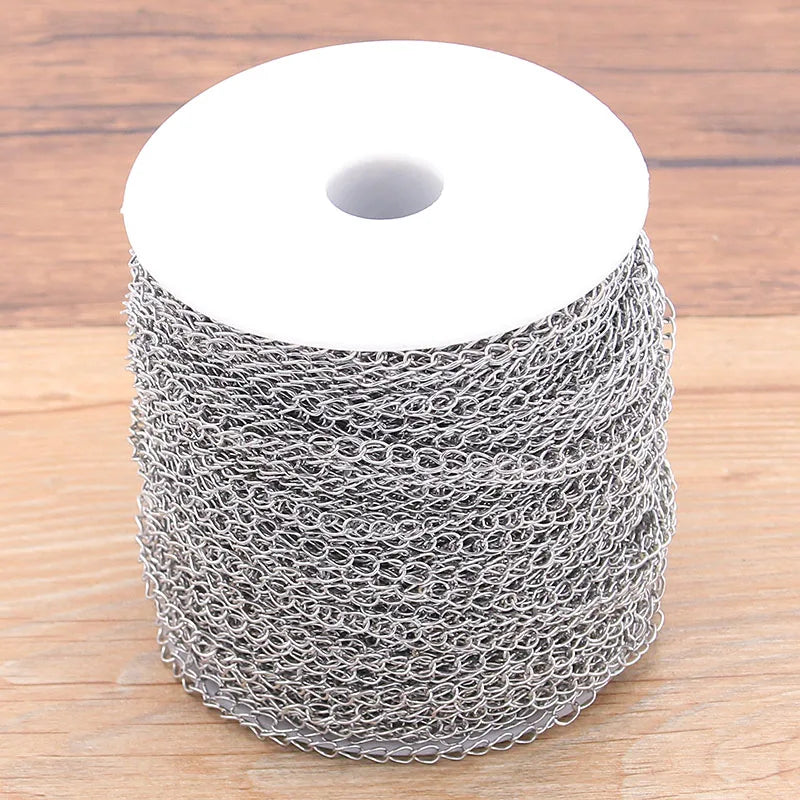 5 Meters/Lot 3 Size Stainless Steel Polishing Necklace Chains