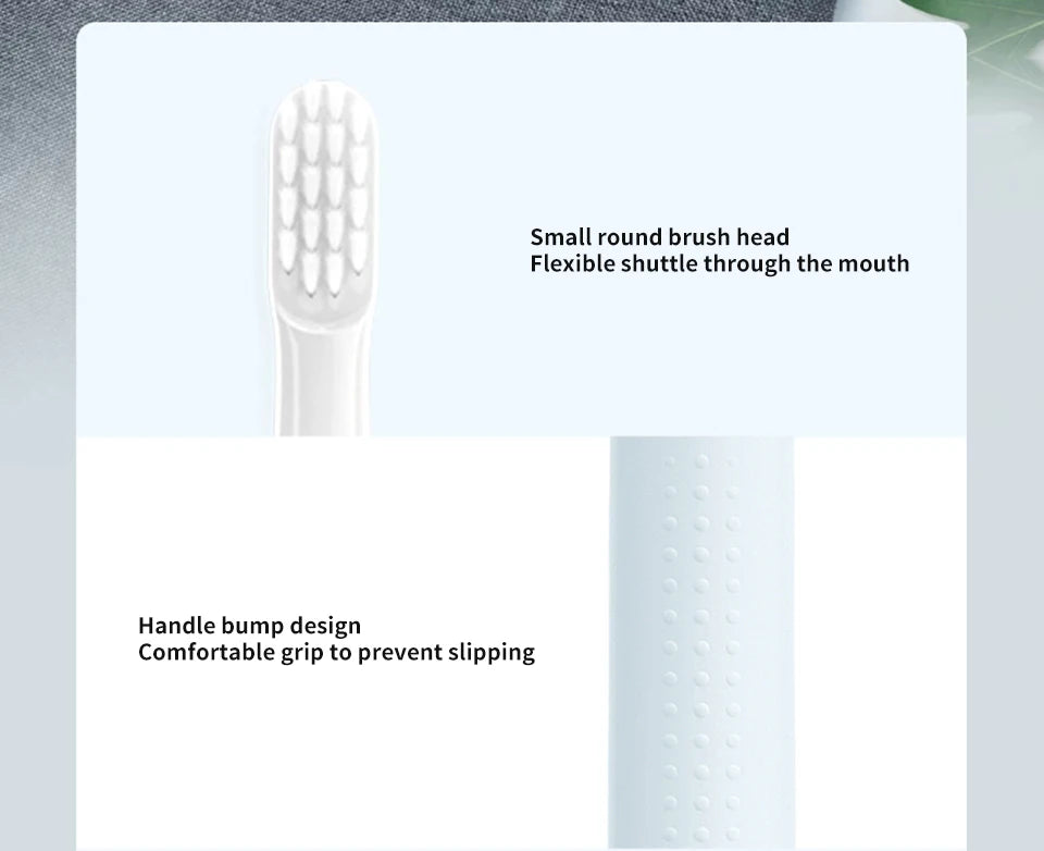 XIAOMI Mijia T100 Cepillo de dientes eléctrico sónico Mi Smart Tooth Brush Colorido USB Recargable IPX7 Impermeable Para cabezal de cepillo de dientes