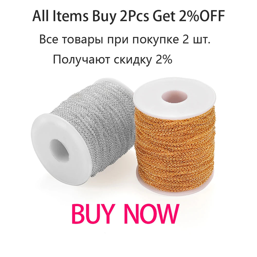 5 M/Lot Gold Bronze Plated Necklace Chain for DIY Jewelry