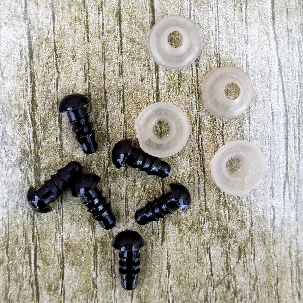 100pcs 8/10/12/14mm Plastic Safety Eyes for DIY Doll Toys