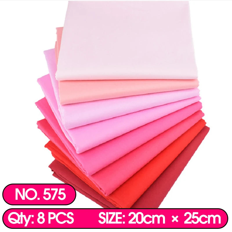 Teramila 8/32/50PCS Classic Solid Cotton Fat Quarter Fabric