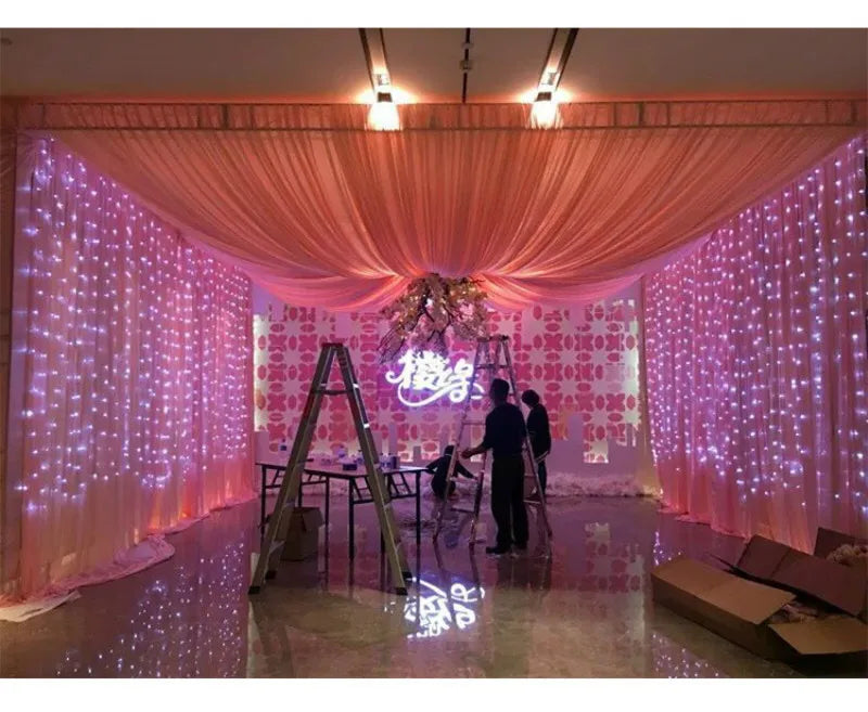 6x3M/3x3M USB Power Fairy Lights Curtain Garland Decor