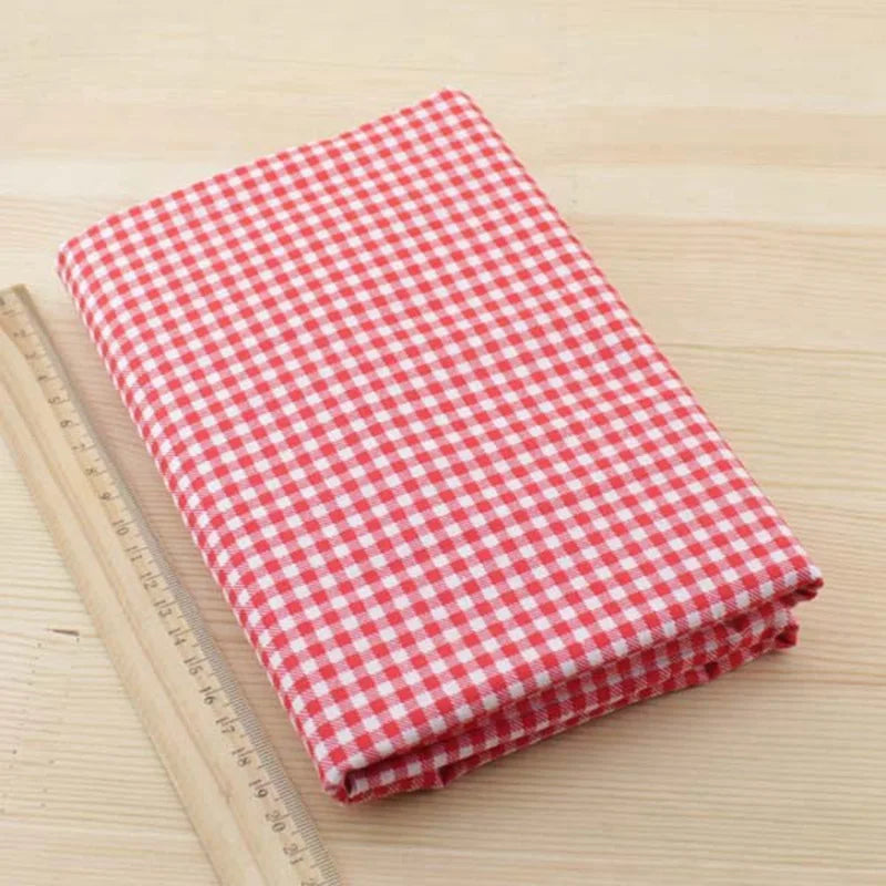 Booksew 7 Piece Red Cotton Fabric Set 50cm x 50cm for DIY Sewing Quilting and Craft Projects
