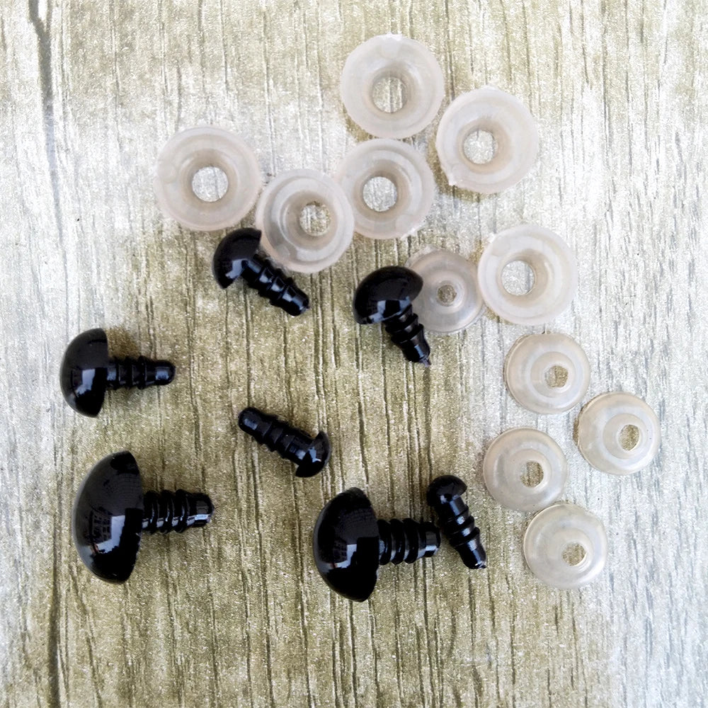 100pcs 8/10/12/14mm Plastic Safety Eyes for DIY Doll Toys