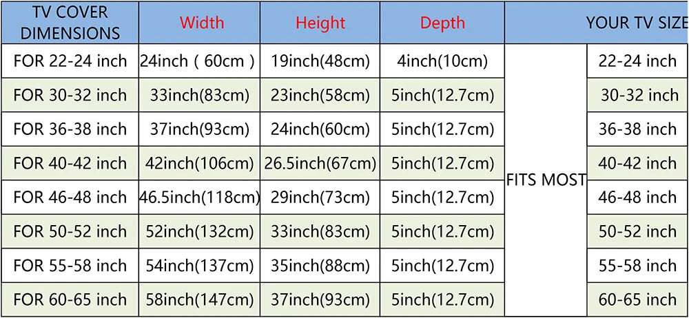 Grey Outdoor TV Screen Cover Weatherproof Universal Protector for 22 to 65 Inch LCD Televisions Dustproof and Waterproof Case