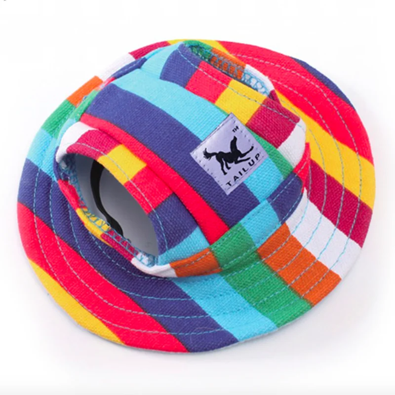Pet Dog Cat Cap Breathable Sunhat Cloth Mesh Canvas Hat For Small Medium Dogs Cats Caps Pet Products
