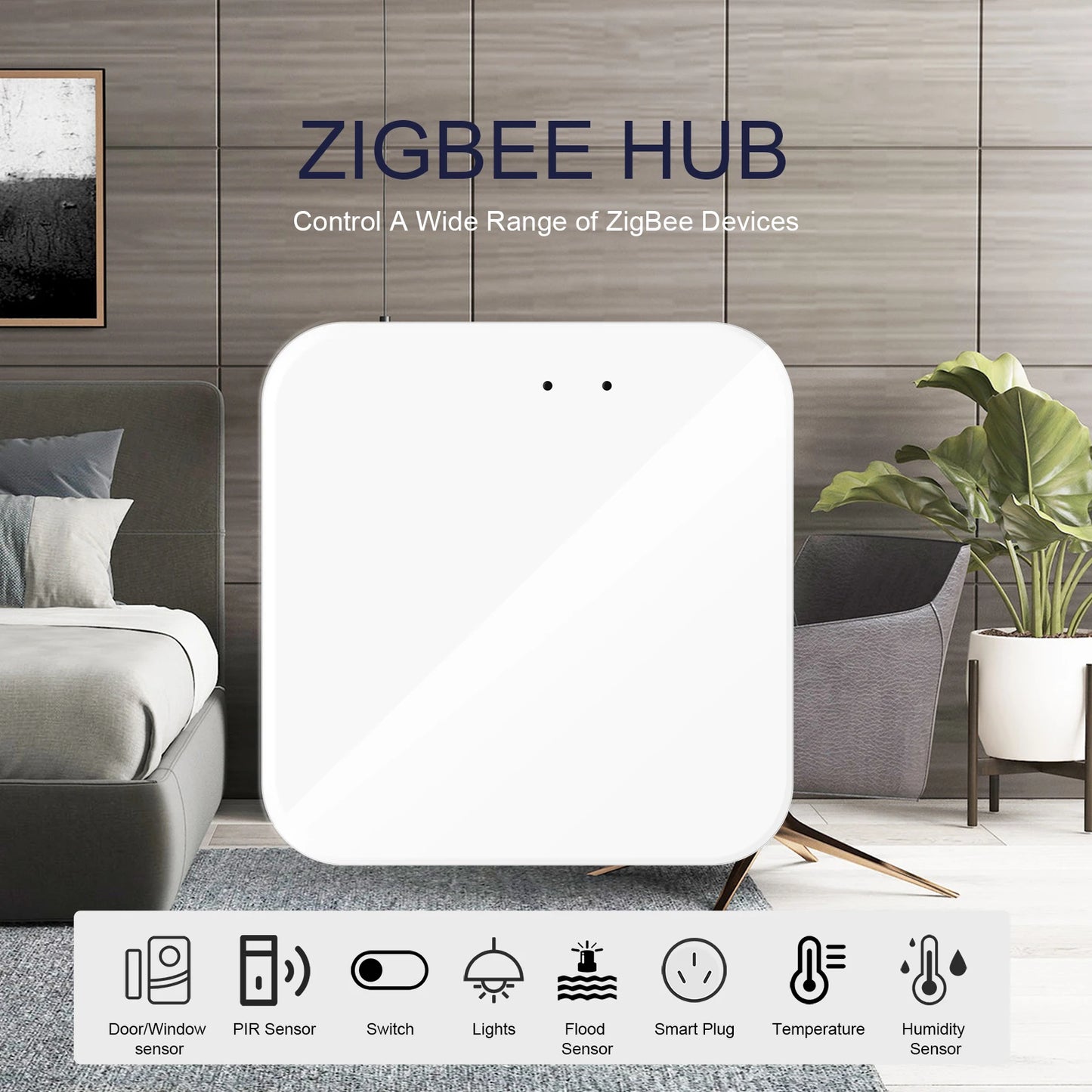 Hub inteligente Tuya ZigBee 3.0, puente de enlace inalámbrico/con cable para control remoto por voz mediante aplicación, funciona con Alexa y Google Home Assistant