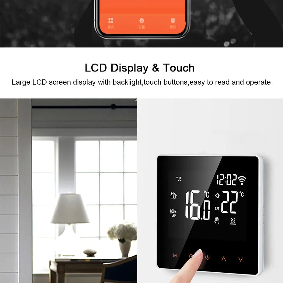 Smart WiFi Thermostat for Electric Heating and Gas Boiler with Alexa and Google Home Integration