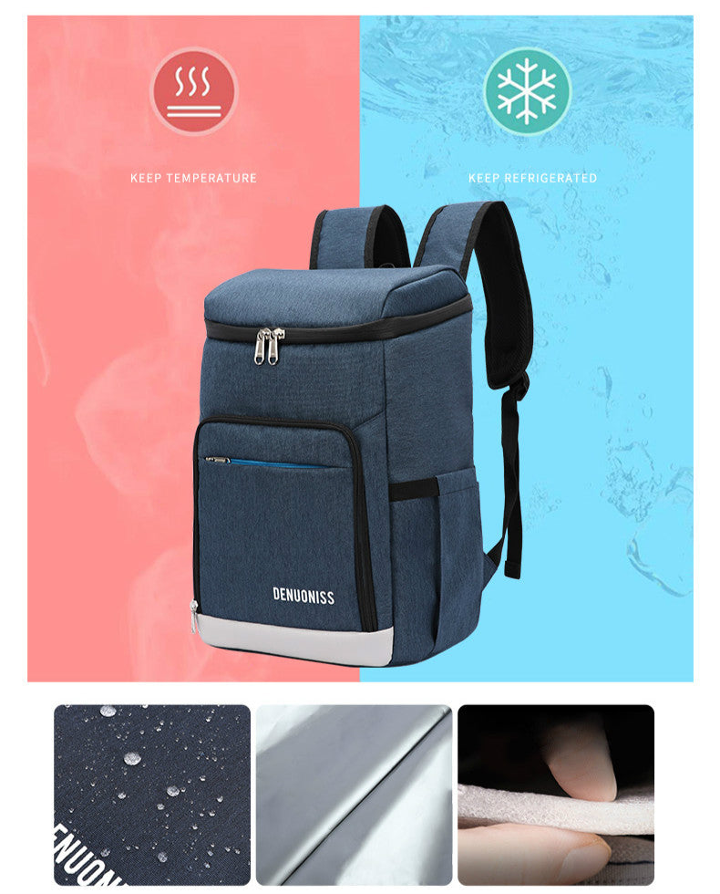 DENUONISS Suitable Picnic Cooler Backpack Thicken Waterproof Large Thermal Bag Refrigerator Fresh Keeping Thermal Insulated Bag