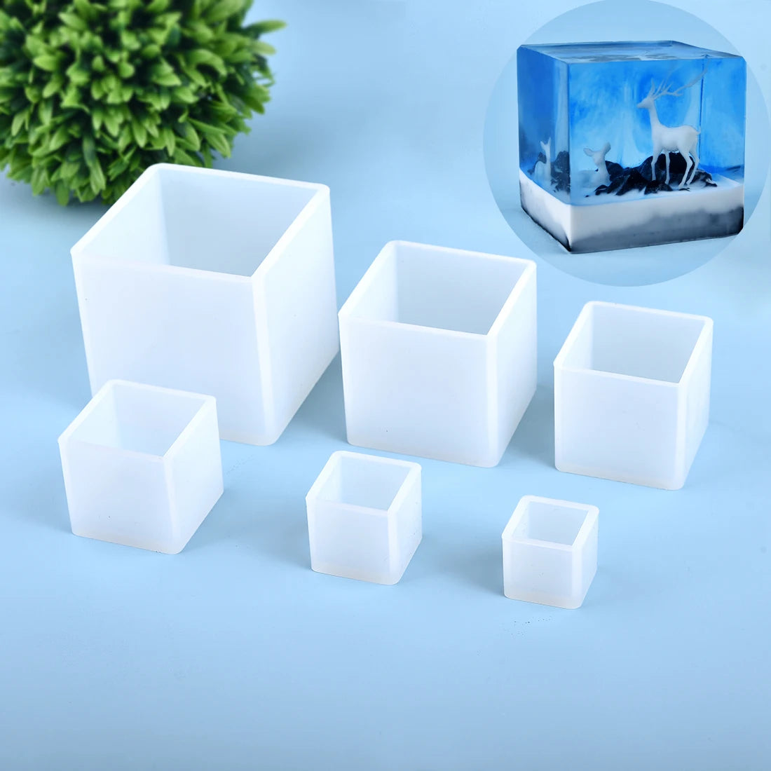 Cuboid Cube Resin Mold Silicone DIY Jewelry Tray Casting Accessories