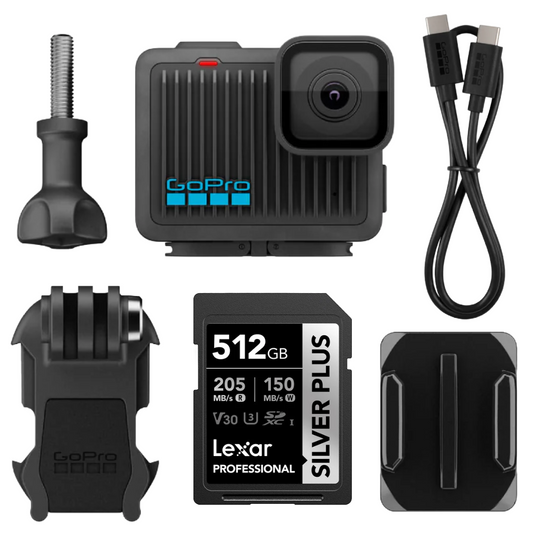 Bundle: GoPro CHDHF-131-AT HERO Action Camera + Lexar Professional SILVER PLUS 512GB SDXC UHS-I Card