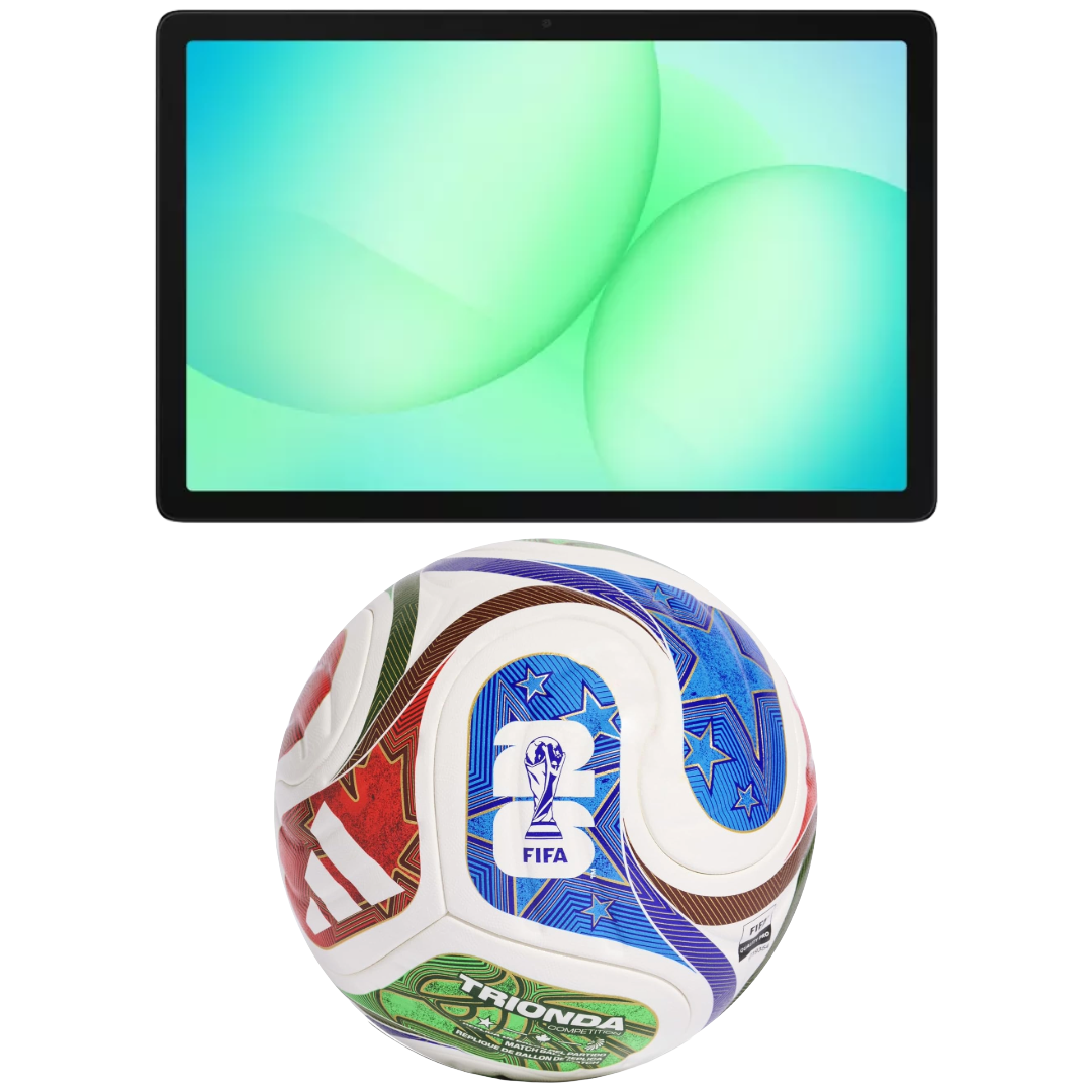 Bundle: Samsung Galaxy Tab A11 256GB - Gray + Adidas Trionda FIFA World Cup 26 Replica Ball