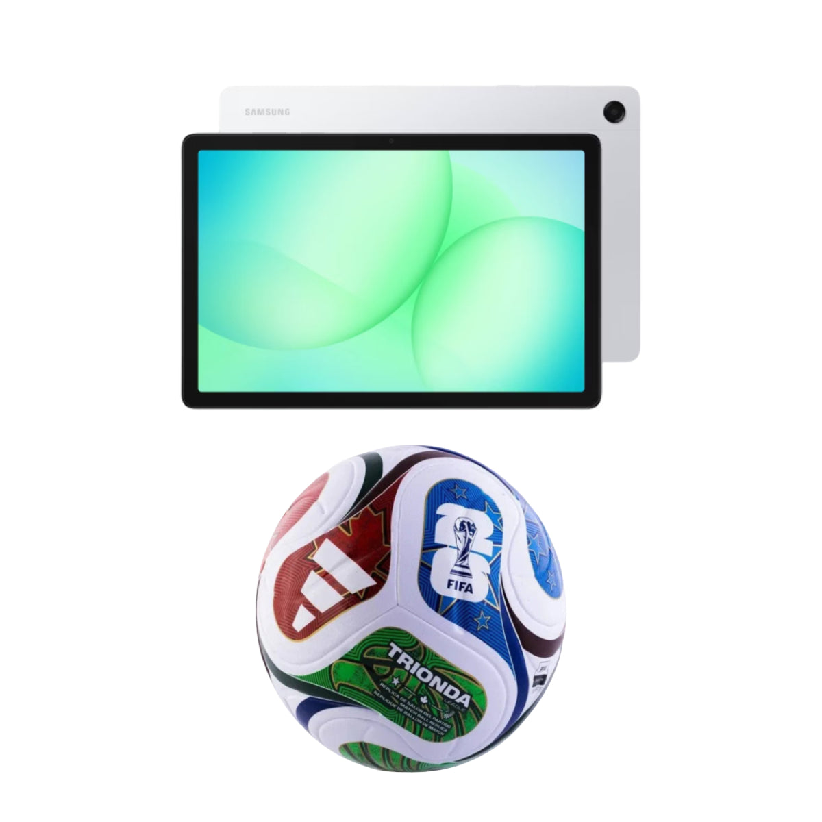 Bundle: Samsung Galaxy Tab A11 256GB - Silver + Adidas Trionda FIFA World Cup 26 Official League Match Replica Ball