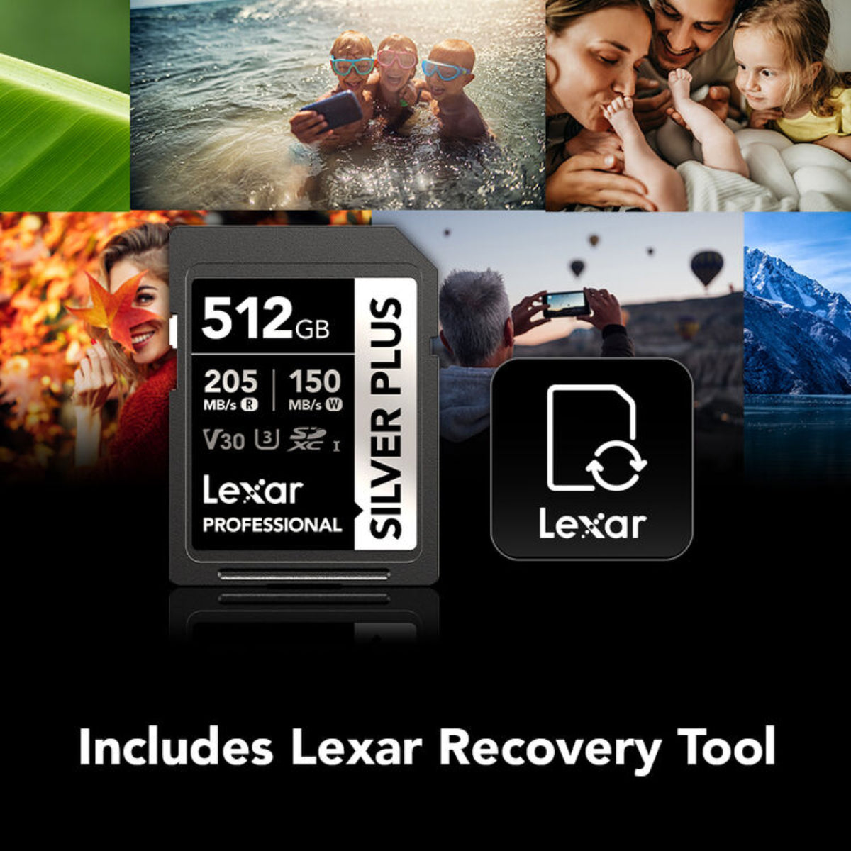 Bundle: Canon EOS R100 Mirrorless Camera + Lexar 512GB Silver Plus UHS-I SDXC Memory Card