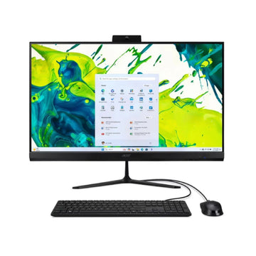 Bundle: Acer Aspire 27" All-in-One Desktop - AMD Ryzen 5 7430U with 16GB Memory 512GB SSD + Microsoft 365 Personal 1 year Subscription + Newport 39.75" Computer Desk + HP DeskJet 2955 Wireless All-in-One Inkjet Printer
