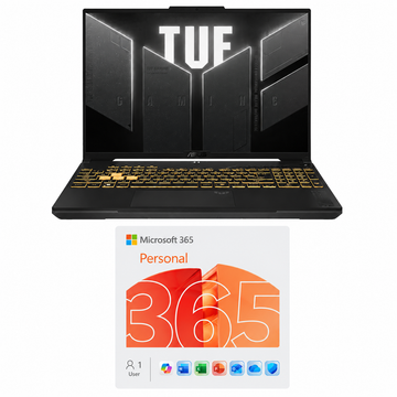 Bundle: Asus FX607VU-ES51 16" Gaming Laptop - Intel Core 5 210H with 8GB Memory and 512GB SSD + Microsoft 365 Personal 1 Year Subscription