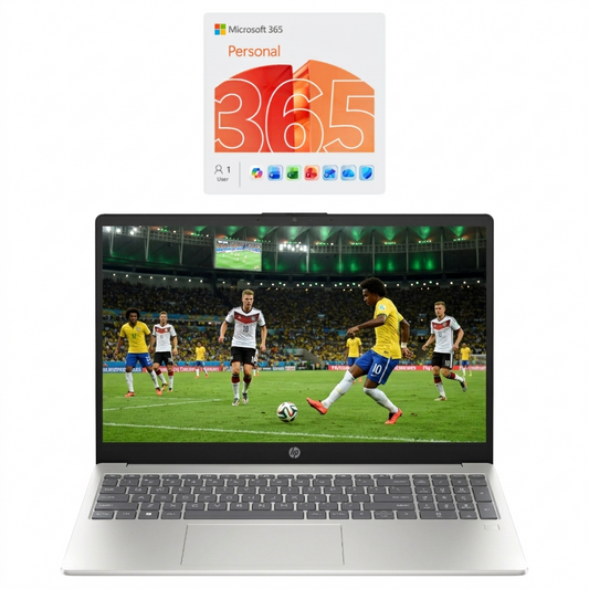 Bundle: HP 15-FD0656NR 15.6" Laptop + Microsoft 365 Personal 1 Year Subscription