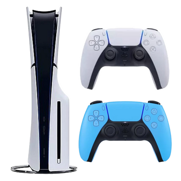 Bundle: Sony PlayStation 5 Slim Console + DualSense Wireless Controller - Stralight Blue